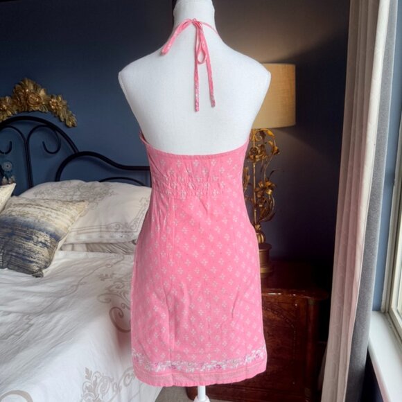 Vintage Gap 100% Cotton Pink Halter Dress - Picture 5 of 13